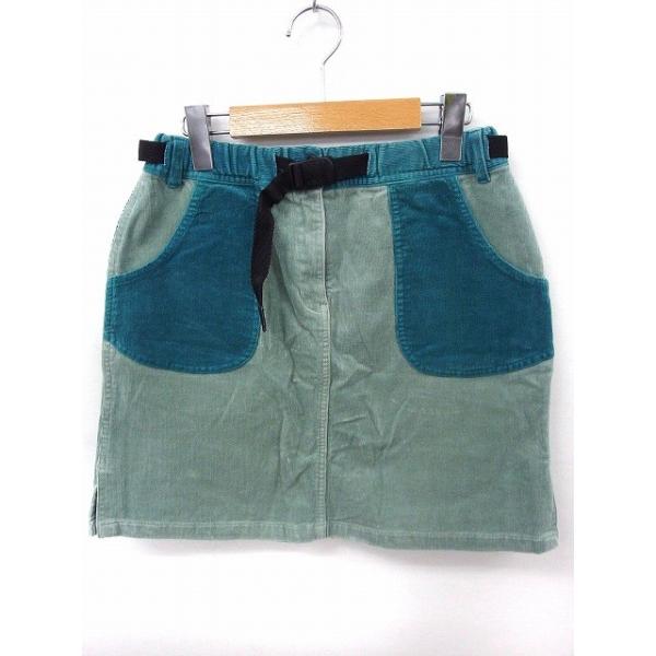 エーグル AIGLE スカート コーデュロイ 台形 ミニ コットン 綿 S