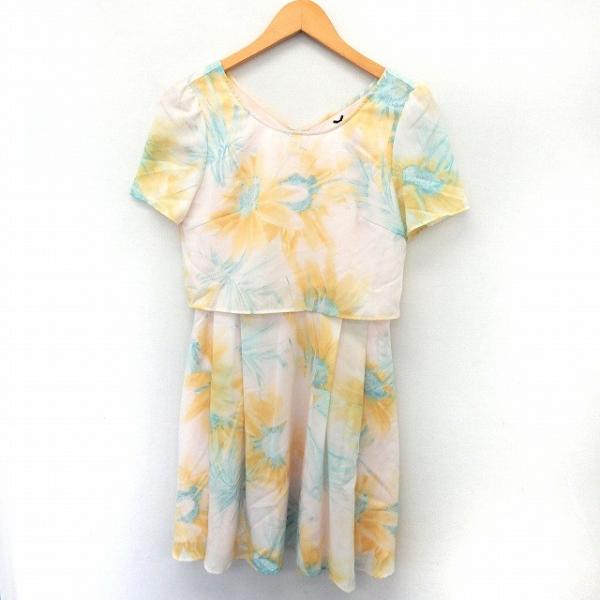 中古 シュープリームララ Supreme La La Supreme Lala ワンピース 膝丈 半袖 フレア 花柄 バックジップ M ピンク St24 レディース ベクトル 古着 Dejapan Bid And Buy Japan With 0 Commission