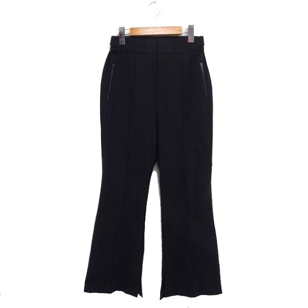 シティ CITY フレア パンツ センターシーム 無地 ウール 1 ブラック 黒