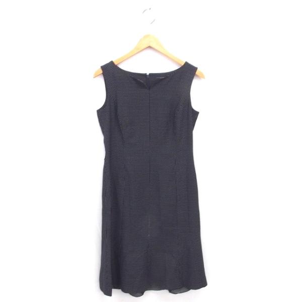 定価10万　トリーバーチ　ノースリワンピース　２　ネイビーゴールド金具♡紺色 定価10万 トリーバーチ ノースリワンピース 2 ネイビーゴールド