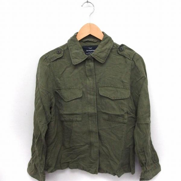 GREEN LABEL RELAXING ミリタリージャケット ダークグレー 結論シリーズ】シアーエアジャケット -マシンウォッシャブル