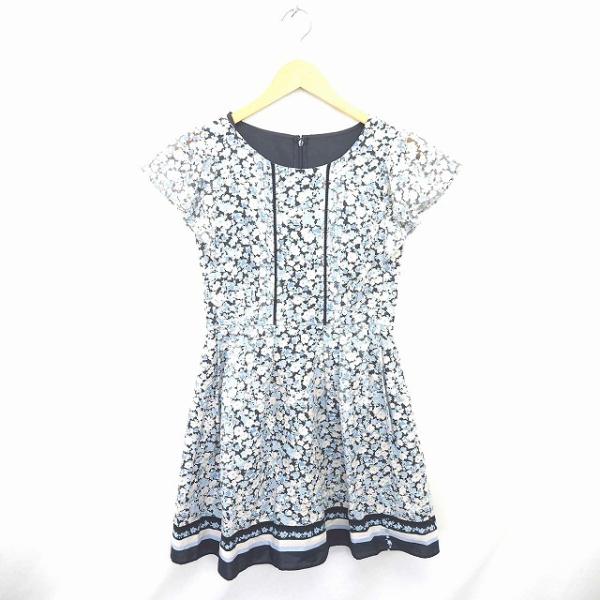 レッセパッセ LAISSE PASSE ワンピース 膝下丈 花柄 レース プル