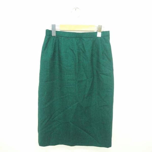 レリアン 美品 タイトスカート ミモレ丈 千鳥格子柄 総柄 ウール混 9 千鳥格子柄タイトロングスカート JB23557 | レディース