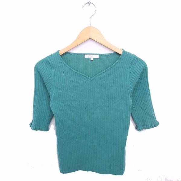 ボディドレッシングデラックス ニット Vネック セーター カシミヤ シルク混 未使用品 レディース 38サイズ グリーン BODY DRESSING BODY DRESSING Deluxe - ボディードレッシングデラックス ニット