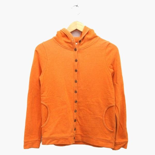 ビンテージフード付きコットンジャケットオレンジ刺繍ワッペン海賊ショート丈 ビンテージフード付きコットンジャケットオレンジ刺繍ワッペン海賊