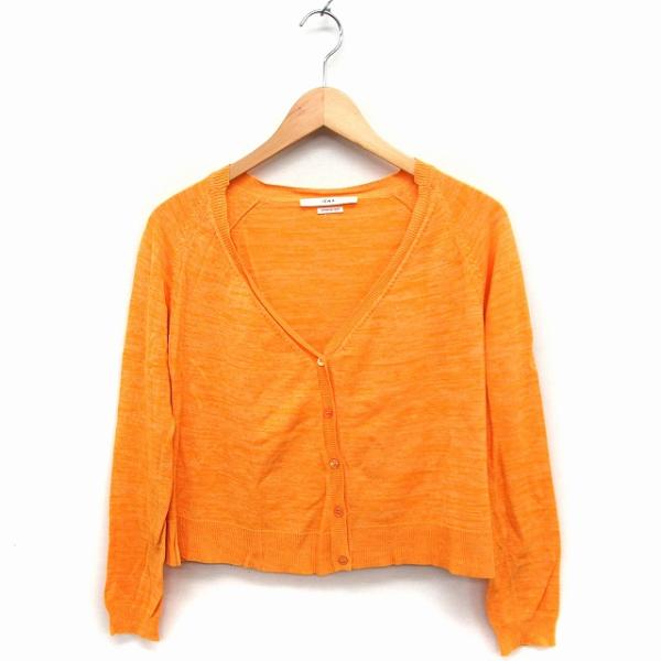 イエナ IENA Vネック カーディガン コットン 綿 オレンジ /FT13