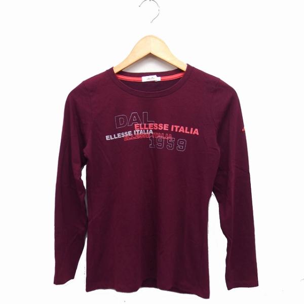 エレッセ ellesse プリント Tシャツ カットソー 長袖 丸首 エレッセ ellesse プリント Tシャツ カットソー 長袖 丸首