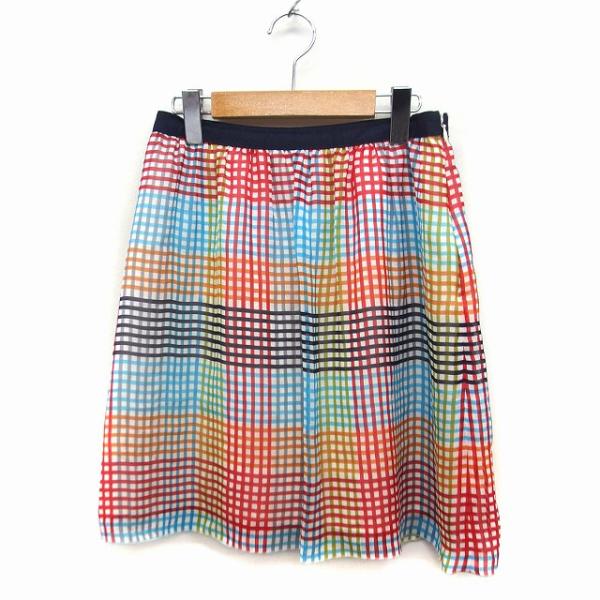 匿名　極美品　マッキントッシュフィロソフィー　チェック　スカート　フレア　38 匿名 極美品 マッキントッシュフィロソフィー チェック スカート