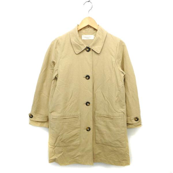 ショコラフィネローブ chocol raffine robe ステンカラー コート アウター ミドル ライナー 中綿 コットン 綿 M ベージュ /NT35 レディース
