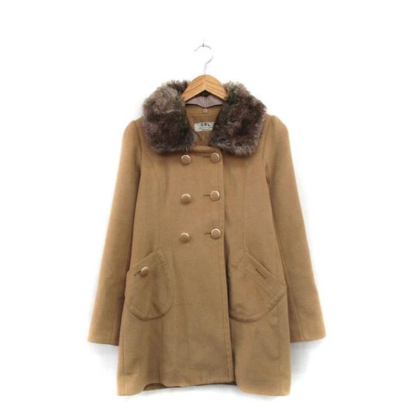 グレイル GRL ステンカラー コート ミドル丈 ダブル シンプル M ベージュ /KT7 レディース