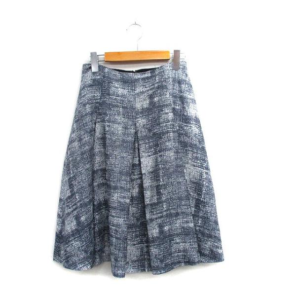 23区（ニジュウサンク） オンワード樫山 プリーツスカート 膝丈 総柄