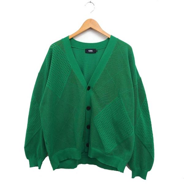 ZEGNA 青緑 ボタン付きカーディガン ZEGNA 青緑 ボタン付きカーディガン 80s イタリア製 Ermenegildo