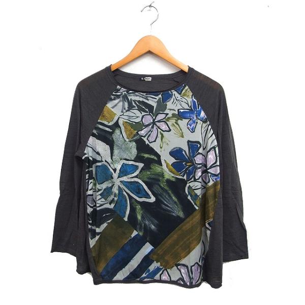 センソユニコ Senso unico &.EYCIA プリント カットソー 長袖 丸首