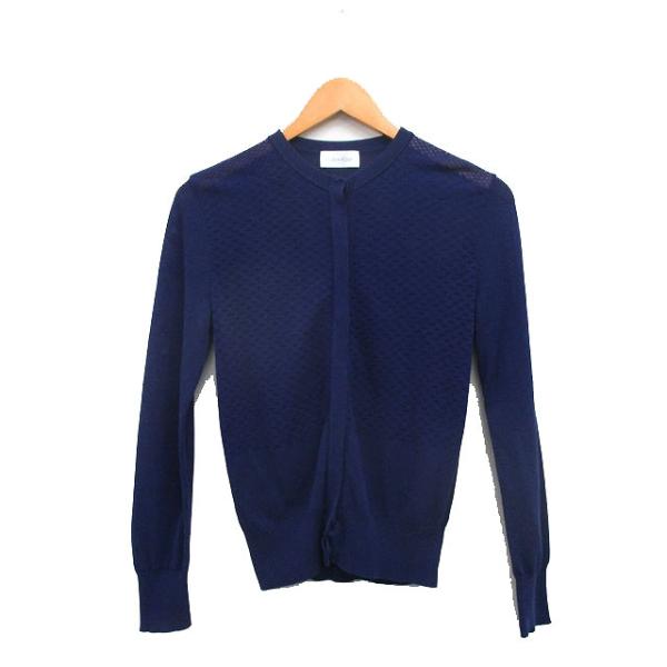 カルバンクライン CALVIN KLEIN 国内正規品 カーディガン 長袖 コットン シンプル 4 パープル 紫 /KT30 レディース