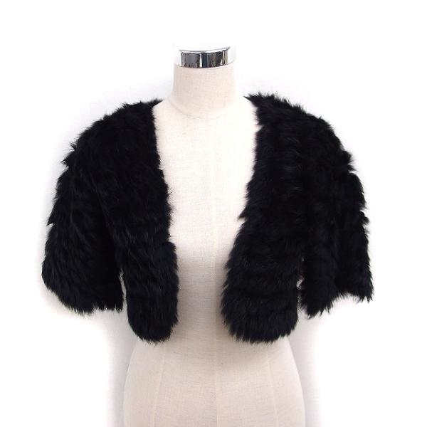 エメ AIMER パーティー ボレロ ラビットファー オープン ブラック 黒