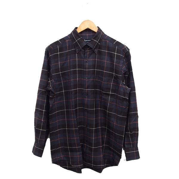 アクアスキュータム AQUASCUTUM ウール チェック柄 ボタンダウン