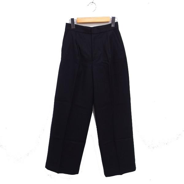 エムプルミエ M-Premier カシミヤブレンド ウール タック ワイド