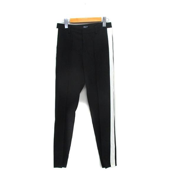 メイドウェル MADEWELL スキニーパンツ センタープレス サイドライン シンプル 0 ブラック 黒 /KT2 レディース