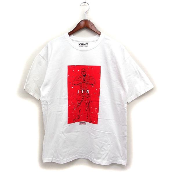 ゼノ XENO × 刃牙 コラボ Tシャツ 半袖 丸首 コットン 綿 S ホワイト