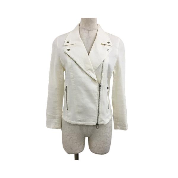 未使用品 ルーニィ LOUNIE ジャケット ライダース ダブルジップ リネン