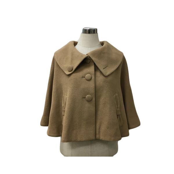 Anatelier バックリボン ノーカラーコート 38 グレー Anatelier バックリボン ノーカラーコート 38 グレー
