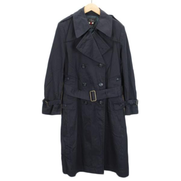 未使用に近い　VAN JAC ヴァンジャケット　トレンチコート　ベルト完備 ヴァン ヂャケット VAN JAC トレンチコート 170-90-78 紺 ネイビー