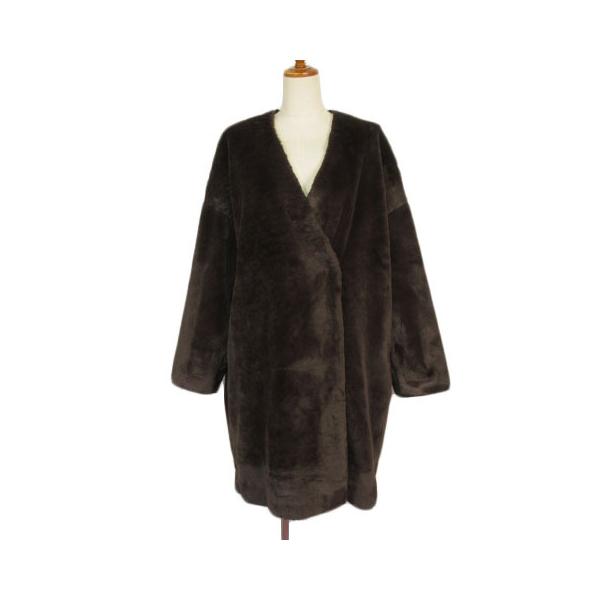 12closet トゥエルブクローゼット コート ノーカラー フェイクファー F 