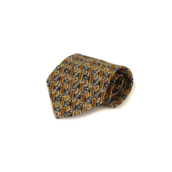 ダンヒル dunhill ネクタイ 総柄 シルク イタリア製 紺 ネイビー カーキ メンズ