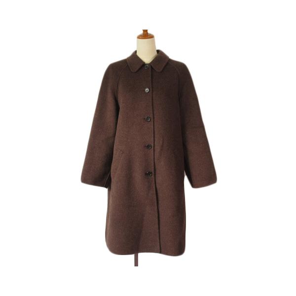 バンベール VINVERT コート ステンカラー ウール 9 茶 ブラウン