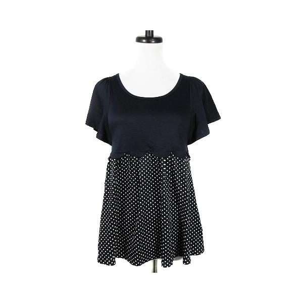 フランシュリッペ franche lippee カットソー 半袖 クルーネック 薄手 切替 水玉 ドット M 紺 ネイビー トップス /CK レディース :192-902205270046:ブランド古着販売のベクトル 通販 ◇ franche lippee フランシュリッペ 総柄 スパンコール 半袖 カットソー M イエロー系 マルチ レディース