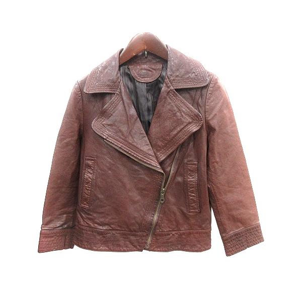 バナーバレット ライダースジャケット ダークブラウン 羊革！ バナーバレット Banner Barrett ライダースジャケット ダブル 山羊革