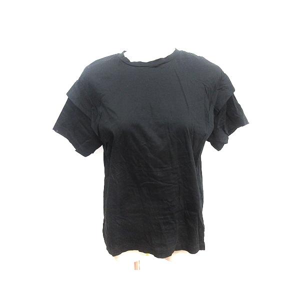 オペークドットクリップ OPAQUE.CLIP カットソー Tシャツ クルーネック 半袖 S 黒 ブラック /AU レディース