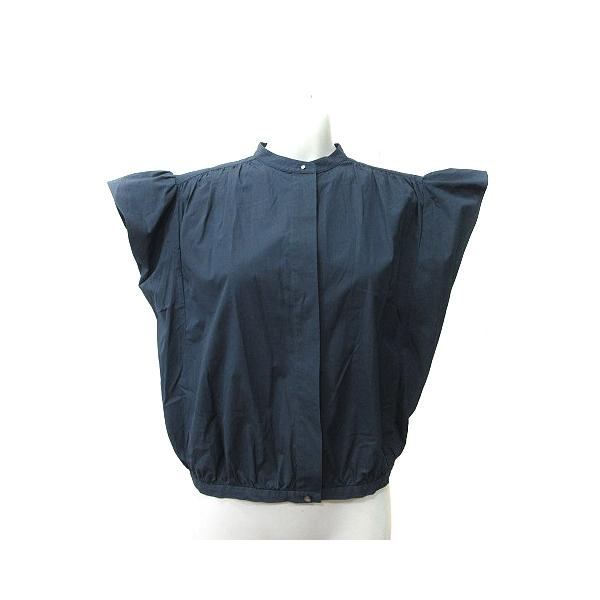 theory フレンチスリーブ　シャツ ブラウス theory（セオリー） シャツ ブラウス フレンチスリーブ F 紺 ネイビー