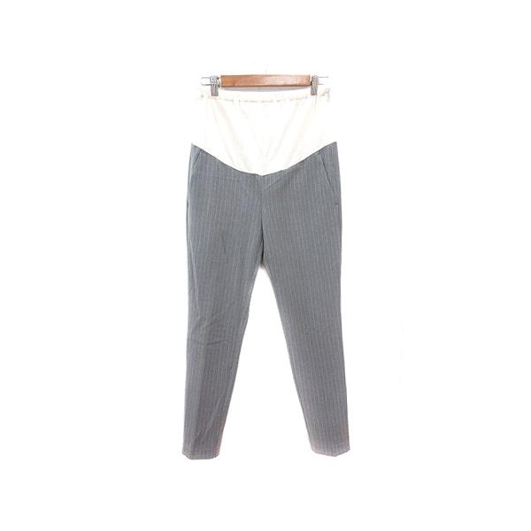 プラステ PLST マタニティウェア テーパードパンツ ストライプ 切替 S グレー /MN レディース【ブランド】プラステ PLST【表記サイズ】S【実寸サイズ】ウエスト：約68cm　もも幅：約24cm　裾幅：約15cm　股上：約34cm...