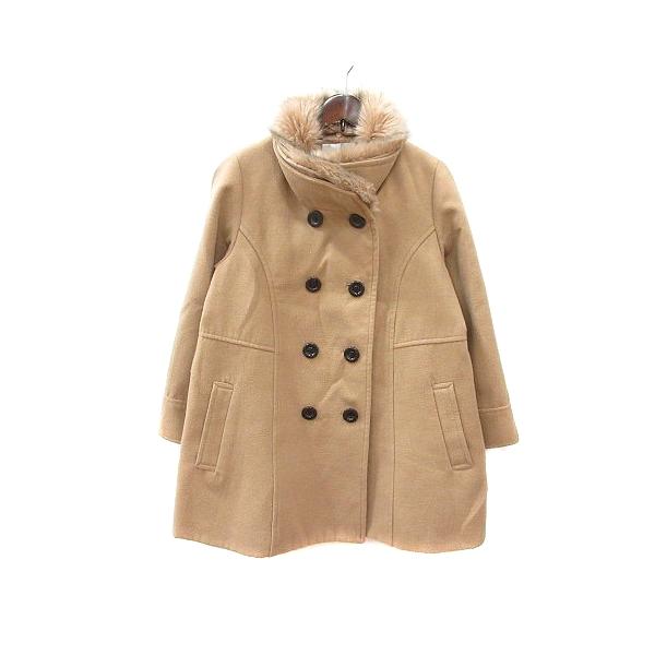 オゾック OZOC コート ダブル 総裏地 フェイクファー 36 S ベージュ