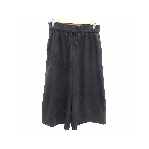 アーバンリサーチ URBAN RESEARCH ガウチョパンツ フェイクスエード Free 黒 ブラック /YK レディース