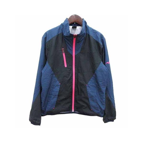 ミズノ MIZUNO ジャケット ブルゾン ジップアップ 裏起毛 XS 紺