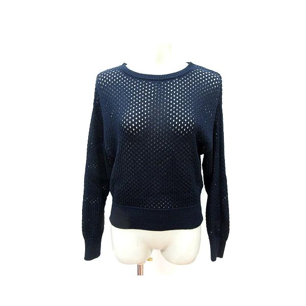 新品未使用　M premier BLACK ネイビー 半袖ニット 36サイズ エムプルミエ ブラック M-Premier BLACK ニット カットソー 長袖