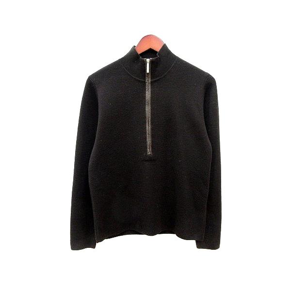 JOSEPH HOMME ブラック ケーブルニット セーター　新品未使用品 ジョセフオム JOSEPH HOMME ニット セーター ハーフジップ 長袖 46 S