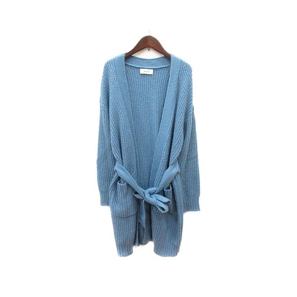 ミラオーウェン Mila Owen カーディガン ニット ロング モヘヤ混 F