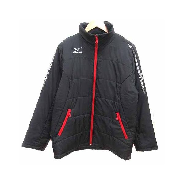 ミズノ MIZUNO 中綿ジャケット ブルゾン ジップアップ 総裏地 M 黒 ブラック /YK メンズ
