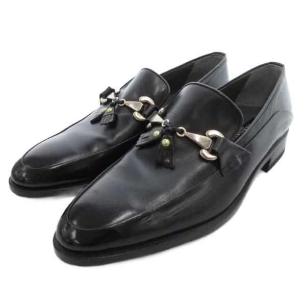 正規店購入BALENCIAGA スタッズ付きローファー 黒 36 BALENCIAGA 23FW Tractor カーフスキン製 チャンキーローファー