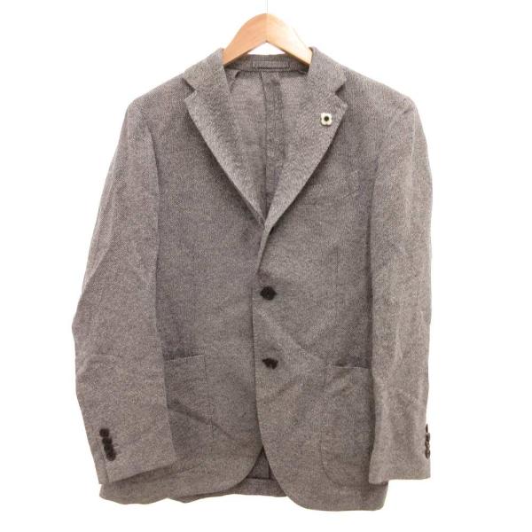 ラルディーニ LARDINI テーラードジャケット 2B 麻 リネン シルク混 46