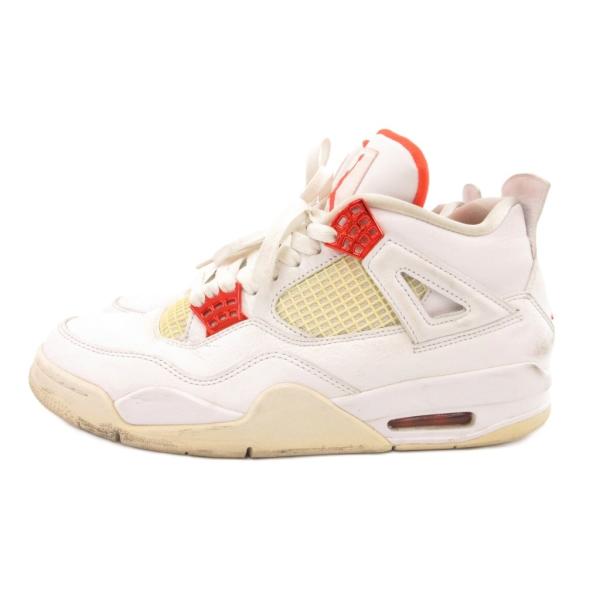 ナイキ NIKE Air Jordan 4 Retro White Team Orange エアジョーダン4 シューズ スニーカー ハイカット 27.5cm 白 ホワイト