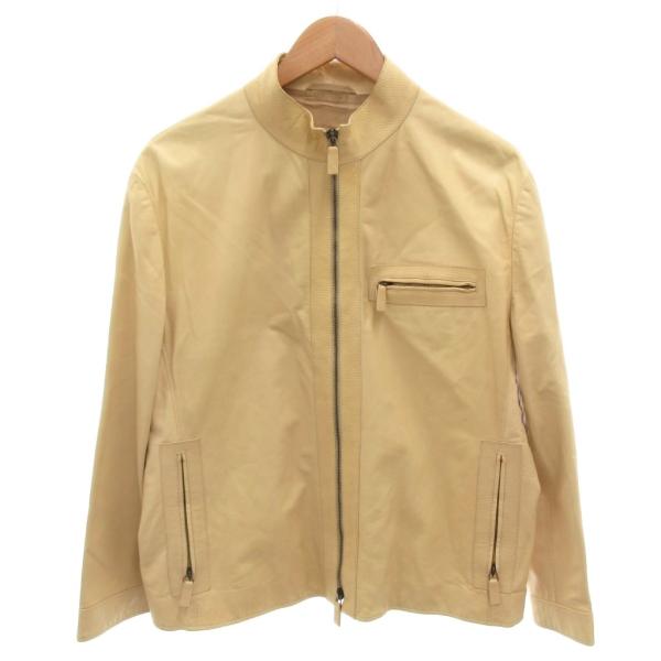 【Gアルマーニ】レザージャケット サイズ50 アルマーニ コレツィオーニ ARMANI COLLEZIONI ライダース レザー