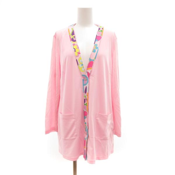 レオナールスポーツ LEONARD SPORT カーディガン ニット Vネック 総柄