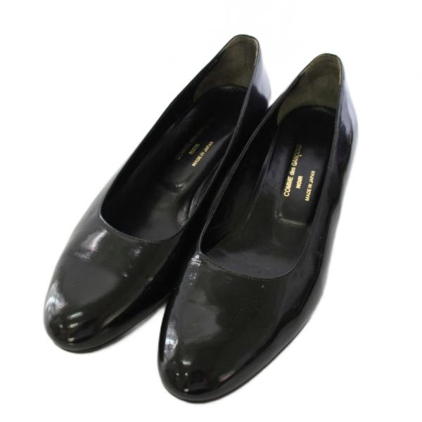 コムデギャルソンノアール COMME des GARCONS NOIR パンプス エナメル ラウンドトゥ 23.5cm 黒 ブラック /TK ■GY62 レディース