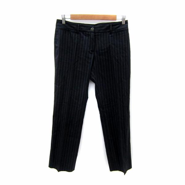 ★美品★ドルチェ&ガッバーナ ストライプタックパンツ シルクコットンサテン M DOLCE&GABBANA（ドルチェ & ガッバーナ） ドルガバ スラックスパンツ