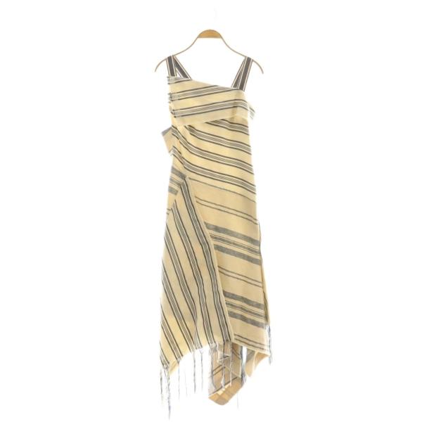 【中古】モンス MONSE ワンピース マキシ ロング ノースリーブ 2 アイボリー 紺 ネイビー /AT ■OS ■GY57 レディース モンス MONSE ワンピース マキシ ロング ノースリーブ 2 アイボリー 紺