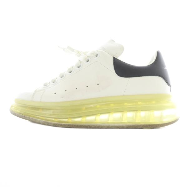 【中古】アレキサンダーマックイーン ALEXANDER MCQUEEN スニーカー レザー ロゴ 37 白 黒 /SR ■GY57 レディース アレキサンダーマックイーン ALEXANDER MCQUEEN スニーカー レザー